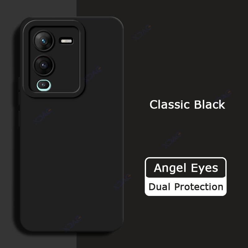 

Angel Eyes Square Liquid Silicone Back Cover для VIVO V25 Pro 5G Global Phone Case VIVOV25Pro VIVOV25 V25Pro Soft Shield Armor VIVO V25 Pro