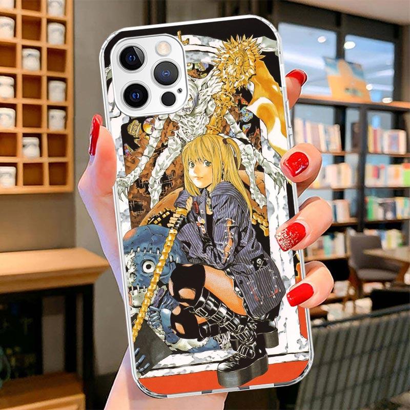 N-Note D-Death MisaMisa Cover Phone Case For iPhone 16 17 Air 15 14 Pro Max 16E Phone Case 13 Mini 12 11 7 SE 8 Print Pattern Fi