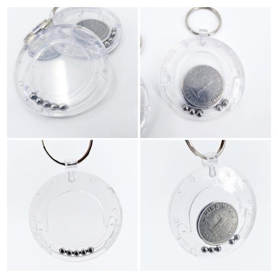 Магічний Ключниця-Головоломка Втеча Монети Легко Носити 1,9 Дюйма Трюк Зникнення Монети для Початківців Портативне Кільце для Підвішування Весела Магічна Іграшка Подарунок