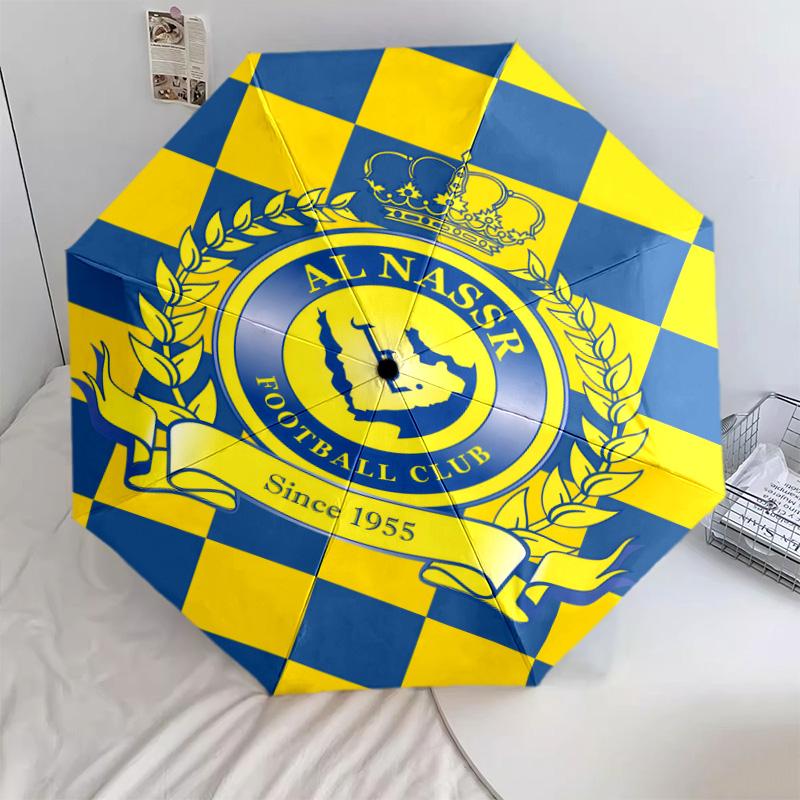 1 PC Automatic Folding Umbrella - Alnassr Pattern Portable Foldable Design With 8 Ribs Christmas Birthday Gifts