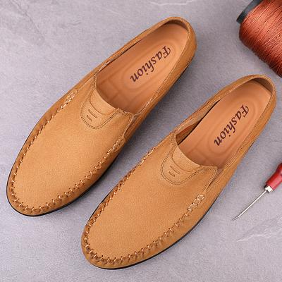 Casual Doudou Shoes Men's Shoes Leather Shoes Breathable Trend One Pedal Lazy Soft-soled Doudou Shoes
