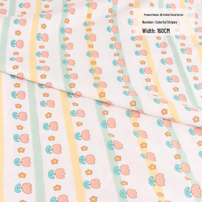 Strictly Selected Floral Print Cotton Twill Fabric for Baby Dress & Kids' Bedding