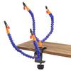 7pcs Flexible Arms 4 Arms Soldering Holder Blue Soldering Clamp Aid  Automobile Maintenance