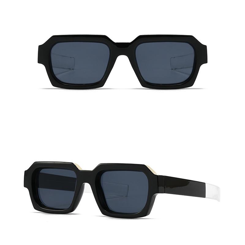 Classic Brand Designer Square Sunglasses Women For Men Luxury Vintage Trendy Sun Glasses Popular Double Color Punk Driving Shade