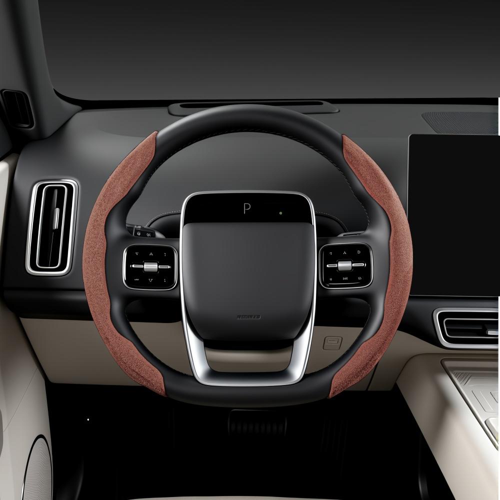 Steering wheel segmented 3pcs protective cover, fur anti slip assist, car interior, izable for multiple models