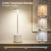 Table Lamp Touch Sensor Rechargeable LED Desktop Night Light Wireless Reading Lamp for Restaurant Hotel Bar Bedroom Decor Light