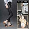 2025 new cross flat heel rubber soft sole daily leisure breathable one-character height increase lightweight foot slippers women