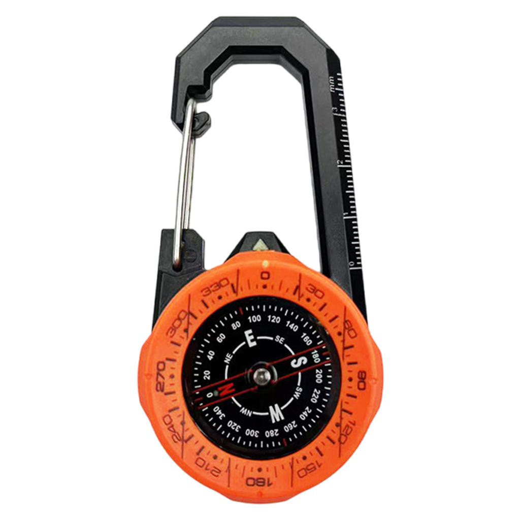 Waterproof Carabiner Compass Portable Outdoor Sports Directional Guide Small Pocket Compass Backpacking Accessory