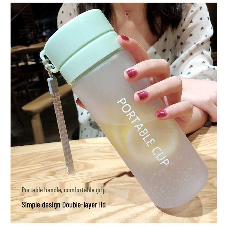 Frosted Double-Lid Sports Water Bottles: High-Capacity, Stylish Design for Men, Women, Students, and Trendsetters