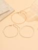 3PCS Layered Stackable Imitate Pearl Anklet Set Gold Dainty Minimalist Boho Summer Beach Vacation Jewelry for Women