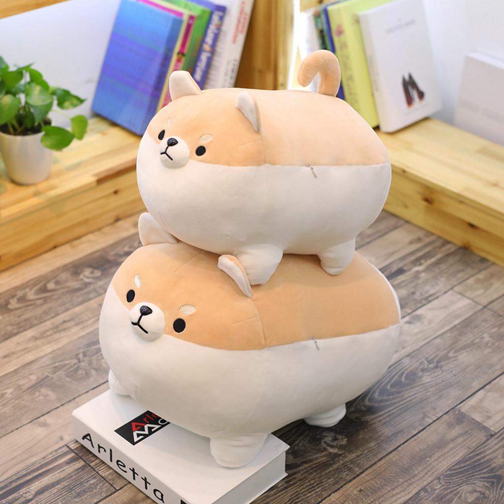 Cute Corgi Doll Shiba Inu Throw Pillow Lying Down Dog Plush Toy Dog Doll Sleeping Pillow Female Birthday Gift