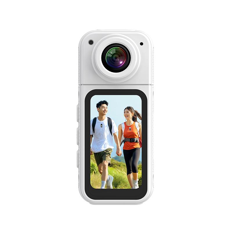 New S70 Tiny Thumb Camera 1.47inch IPS Big Screen 180° Twise Lens Hands-free Portable Camera Long Lasting Battery Anti-loss 2.7K 1080P Mp4 Mini Cam