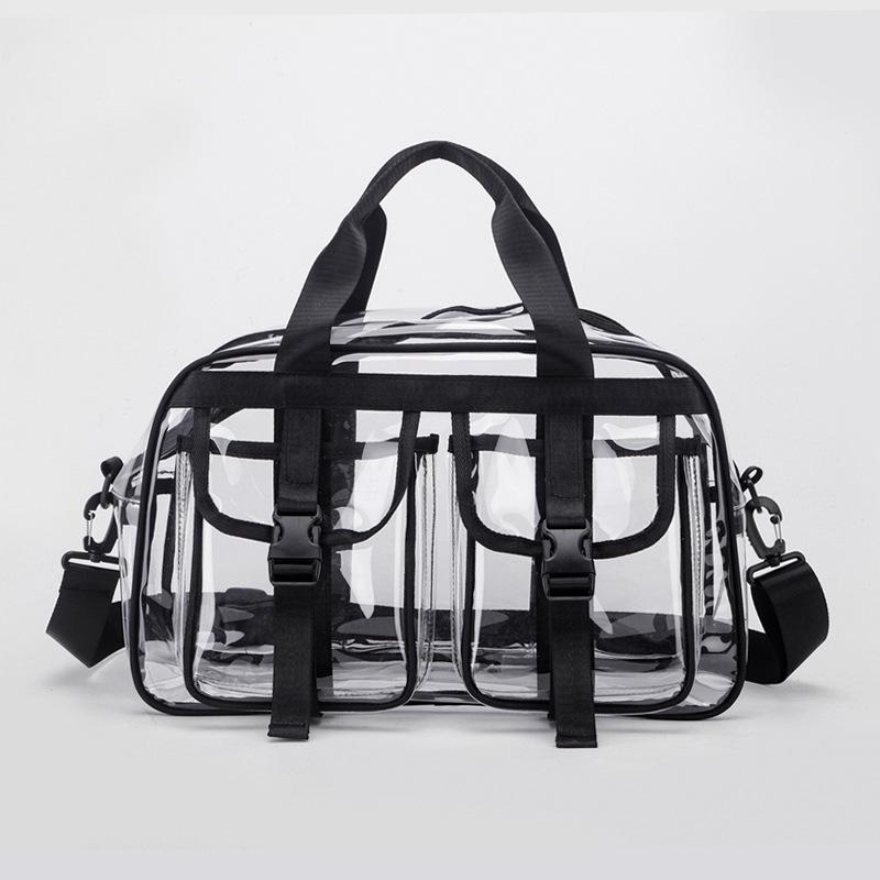 Colorful PVC Transparent Shoulder Bag - Large Capacity, Splash-Proof, Ideal for Summer and Swimming Essentials