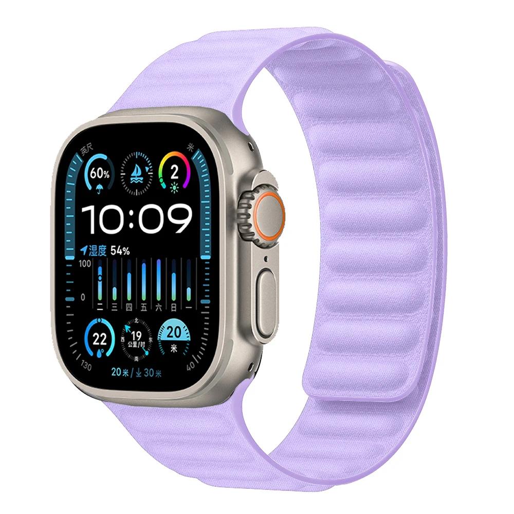 Silicone Strap for Apple Watch Ultra 3/2 49mm 11 10 9 8 7 45mm 41mm 42mm 46mm Band Magnatic Bracelet Wristband iWatch 6 SE Belt