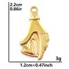 6pcs/Lot Different Heart Pendants For Jewelry Making Supplies 18k Real Gold Plated Stainless Steel Charms Bulk Sun Flower Charm