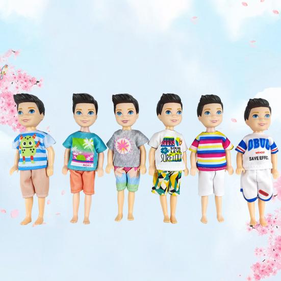1 Set Doll Suit Handsome Delicate Craft Mini Size Boy Doll Costume Outfit Set for Gift