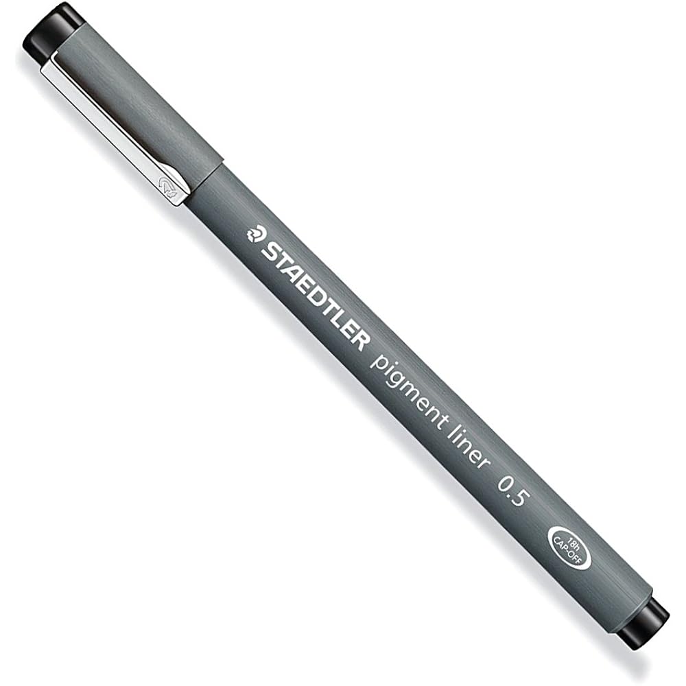 Black Pigment Liners, Set of 10, 0.5mm