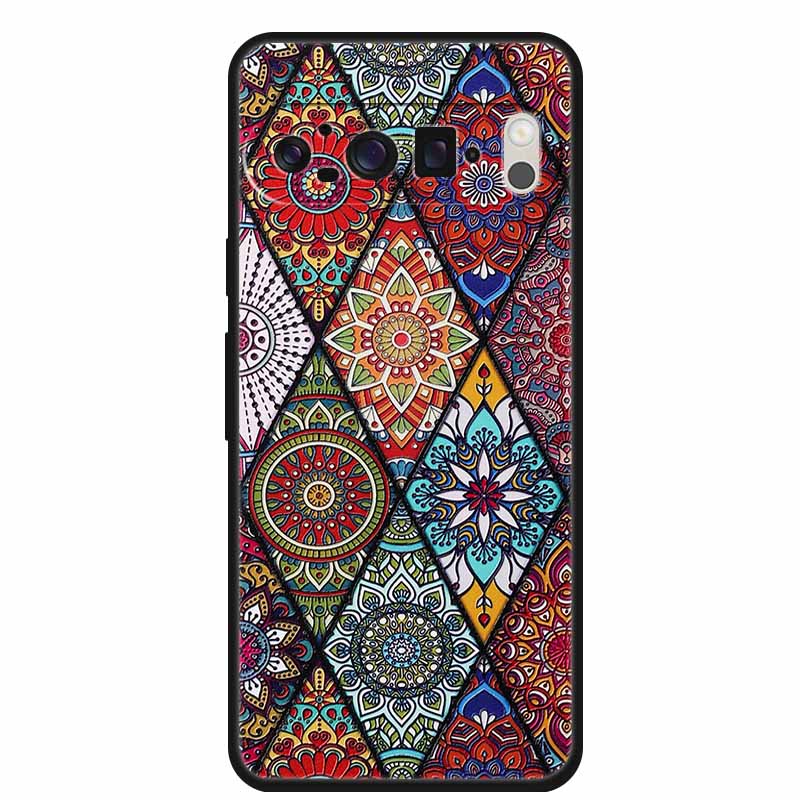 3D Emboss Cover For Google Pixel 9 Pro XL / Pixel 9 Pro / Pixel 9 Case Flower Relief Soft Silicone Cover For for Google Pixel 9