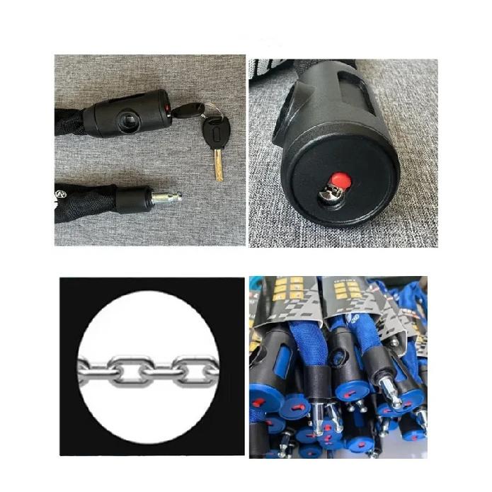 RIDERACE High-Security Bike Chain Lock - Durable Anti-Cut Lock for MTB, E-Bikes & Scooters