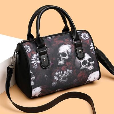New Flow Skull Pillow Bag Fashion Personality Oxford Cloth Handbag Large Capacity Crossbody