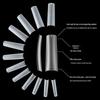 Seamless Frosted Nail Extension Tips - Super Thin, 240pcs Full & Half Cover Wearable False Nails