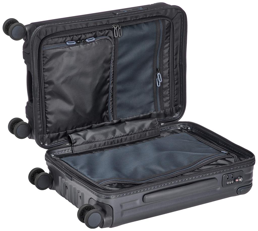 Koffer, leise Bremsrollen, multifunktional, Modell CAT558ST, inklusive Garantie, 36 l, 51 cm, tiefschwarz [Cargo], Handgepäck, 3,1 kg