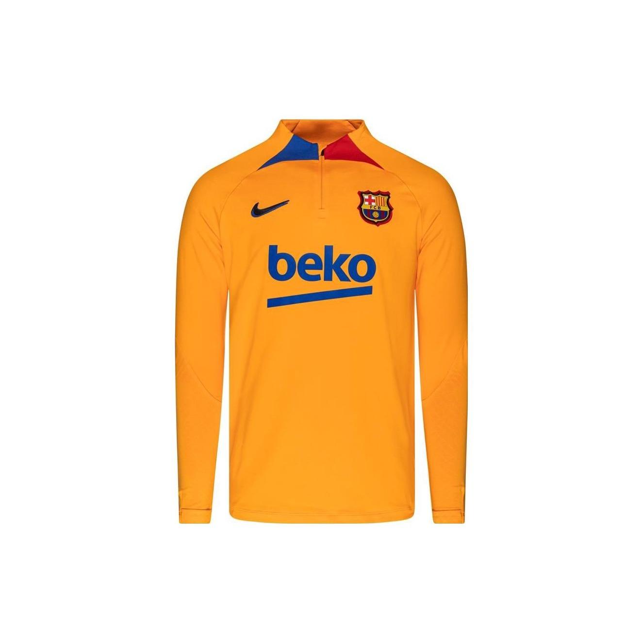 Nike FC Barcelona Strike Dri-FIT Soccer Drill Top Orange Men s DH7682-837 XL