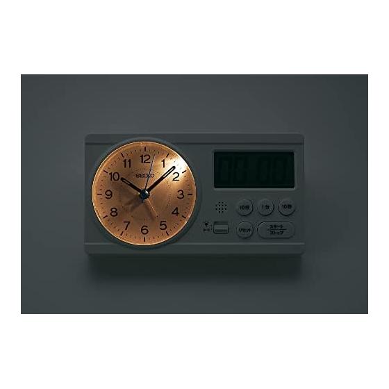 Seiko Clock Alarm Clock Table Clock Educational Hundred Square Calculation Hideo Kageyama Model Study Time White 60 x 160 x 88mm BC418W