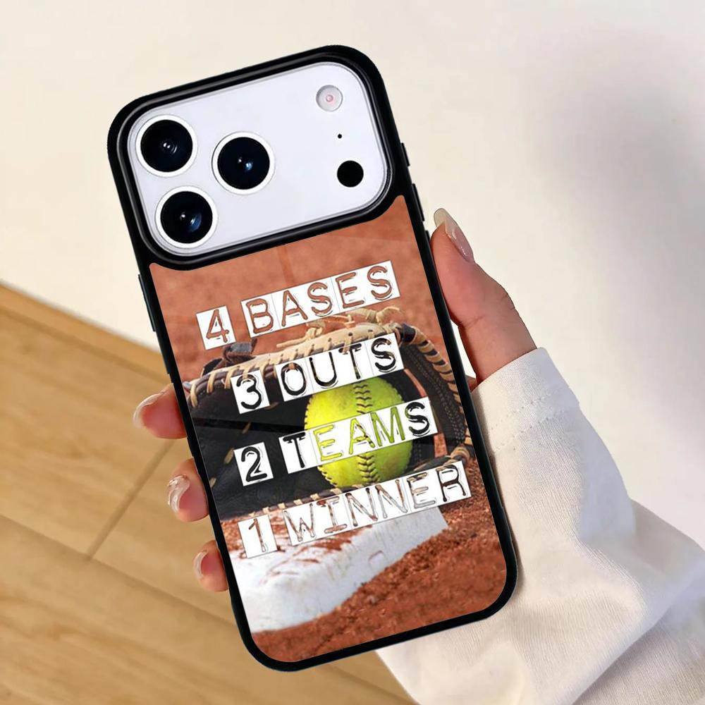 Custodia per Telefono con Citazione Cristiana Softball Baseball Per Apple iPhone 17 air 16 Pro Max 15 Pro Max 14 13 12 11 Mini Cover Posteriore