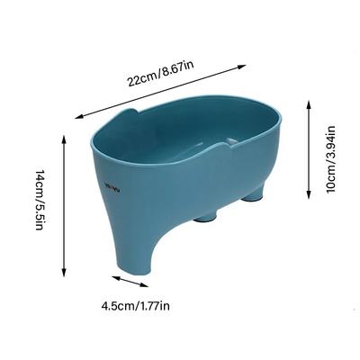1pc Sink Filter Elephant Sculpture Leftover Basket Soup Waste Filter Non-Slip Fruit And Vegetable Drainer Kitchen Accessory