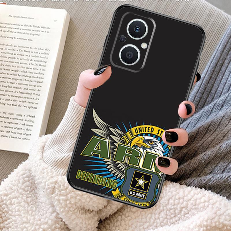 U.S Army Flag Case For OPPO Reno 11F 11 12 13 F 8T 7 8 10 Pro OPPO Find X8 X6 Pro X3 X5 Lite Cover Fundas