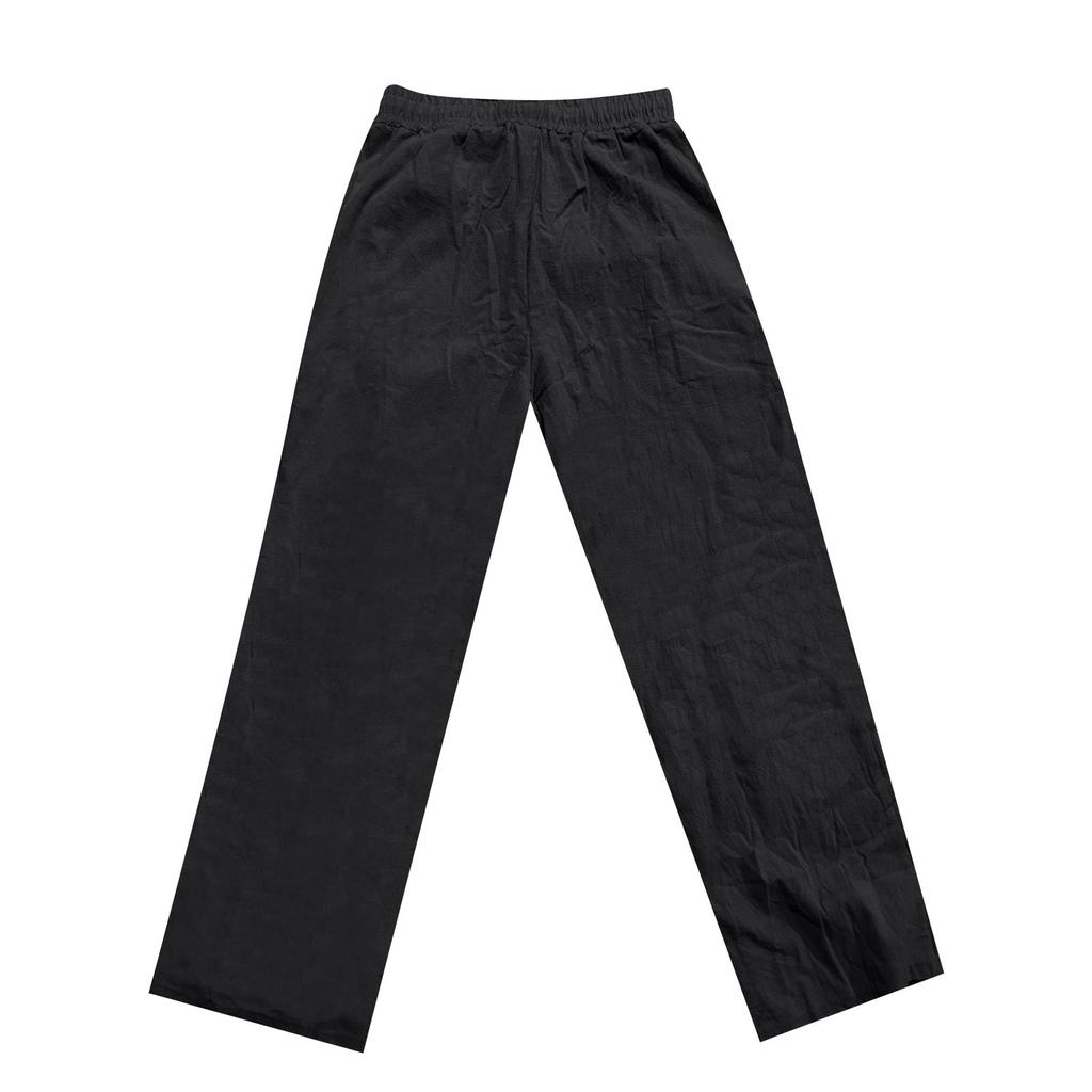 Leinen Freizeithose Herren Elastischer Bund Kordelzug Hose Yoga Strand Sommerhose