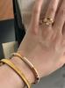 European Retro INS Style Titanium Steel Drip Glaze Bracelet - Women's Fashionable Personalized Jewelry