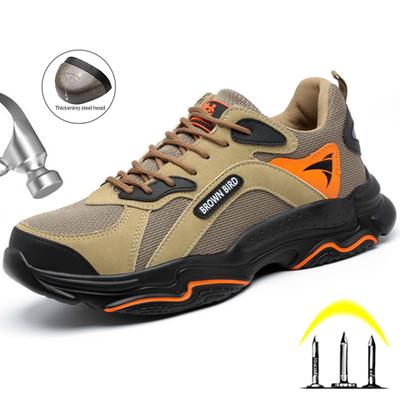 Breathable Work Safety Sneakers Men Women Work Safety Shoes With Steel Toe Protective Shoes Lightweight Anti-Smash Work Footwear