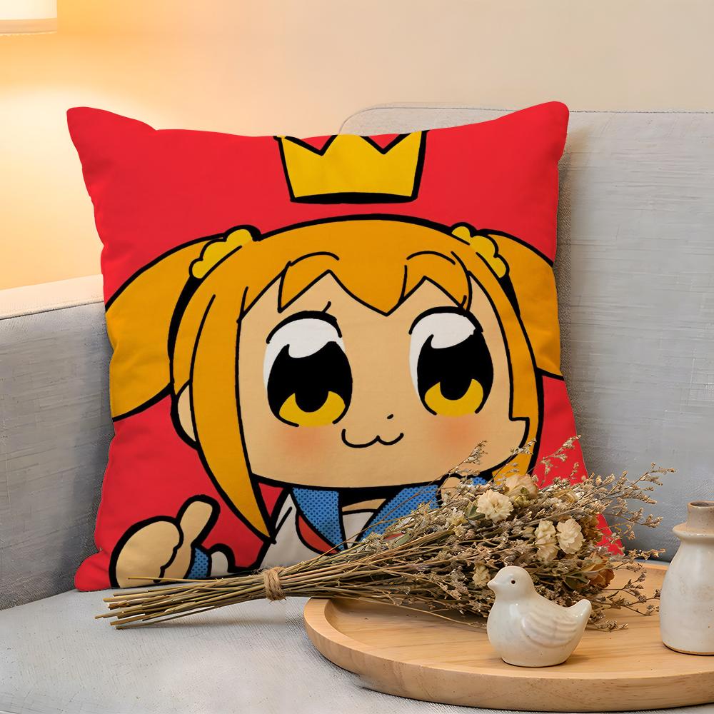 Cushion Cover  Linen  SkinFriendly Soft Decorative Case For Sofa Home Decor Cute Anime Pop Team Epic Pillow cover