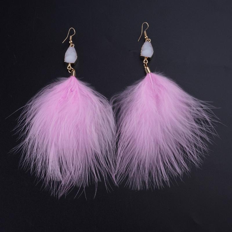 Sweet Feather Pendant Earrings Cartoon Dangle Earrings Fashion Pendant Earring Statement Jewelry for Girls Women