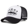 Cappello in Rete da Uomo Stile Street Hip Hop Cappello da Donna per Uso Esterno Cappello Protezione Solare Cappello da Ciclismo Skateboard Cappello da Indossare Quotidiano Cappello da Baseball Ultimo Cinque Stelle