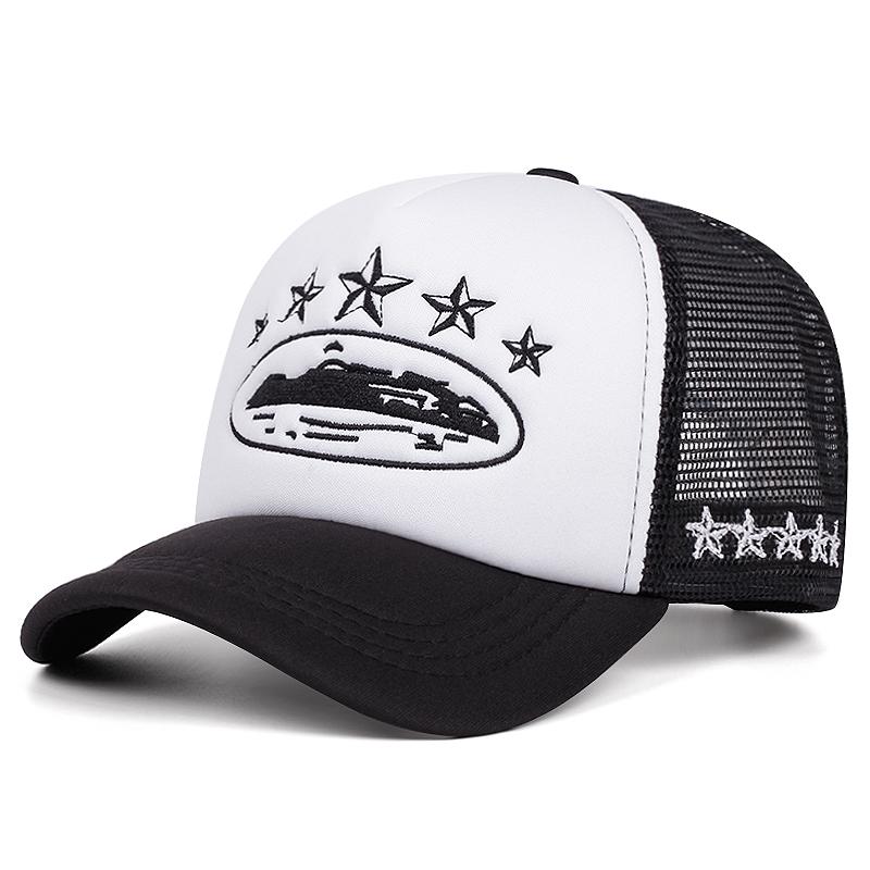 Cappello in Rete da Uomo Stile Street Hip Hop Cappello da Donna per Uso Esterno Cappello Protezione Solare Cappello da Ciclismo Skateboard Cappello da Indossare Quotidiano Cappello da Baseball Ultimo Cinque Stelle