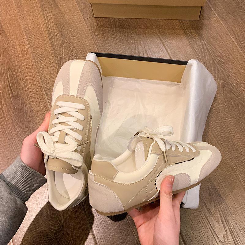 Forrest Gump Shoes Women's Retro German Training Shoes 2025 New Spring and Summer Women's Shoes Internet Celebrities Lightweight Leisure Sports Whi
