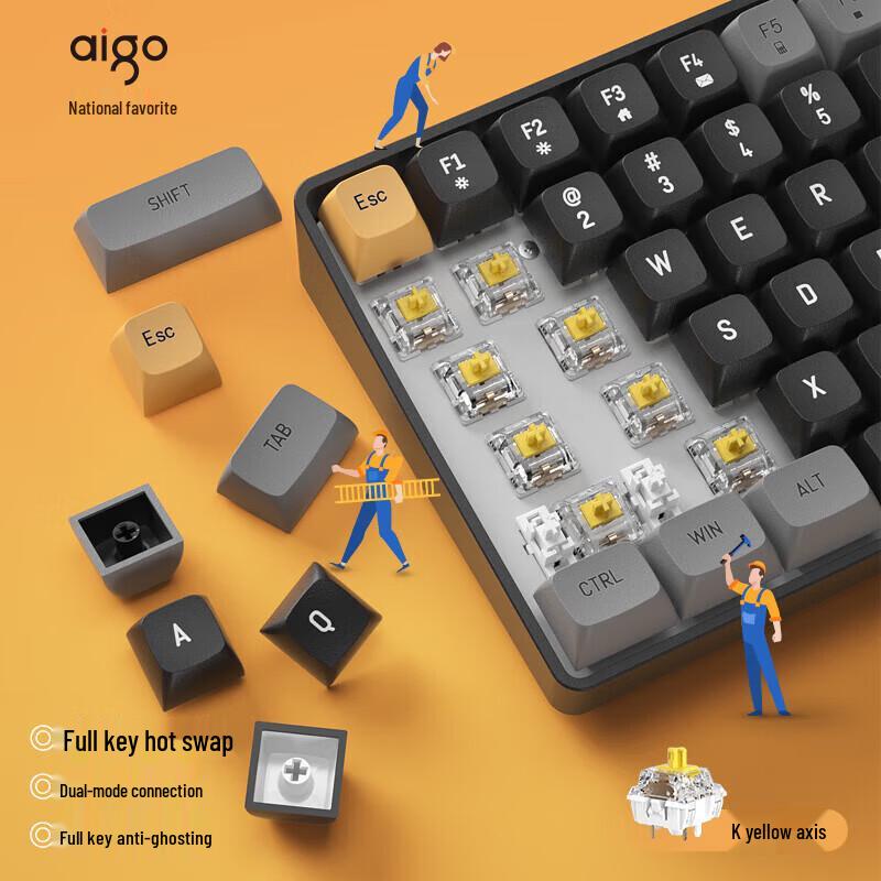 

Механічна клавіатура aigo A100 з двома режимами та можливістю гарячої заміни