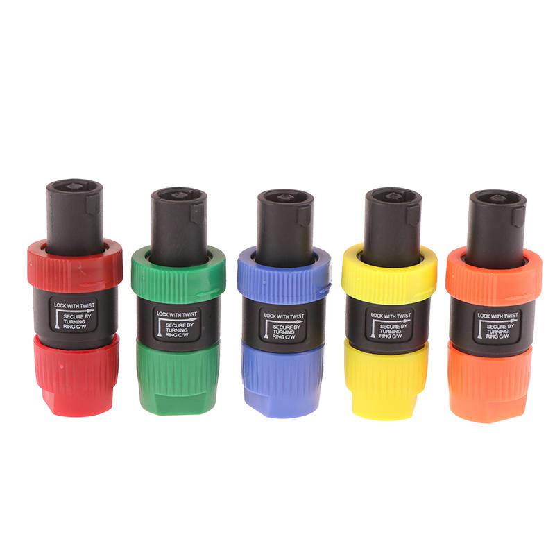 1Pcs Nl4Fc 4Pins Professional Speakon Male Plug Compatible Audio Speaker Audio Amplifier Cable Connector Professional Plug