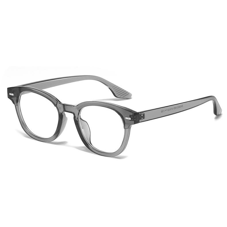 New Luxury Rivet Elliptical Frame Myopia Glasses Prescription Nearsight Anti Blue Light Men Eyewear