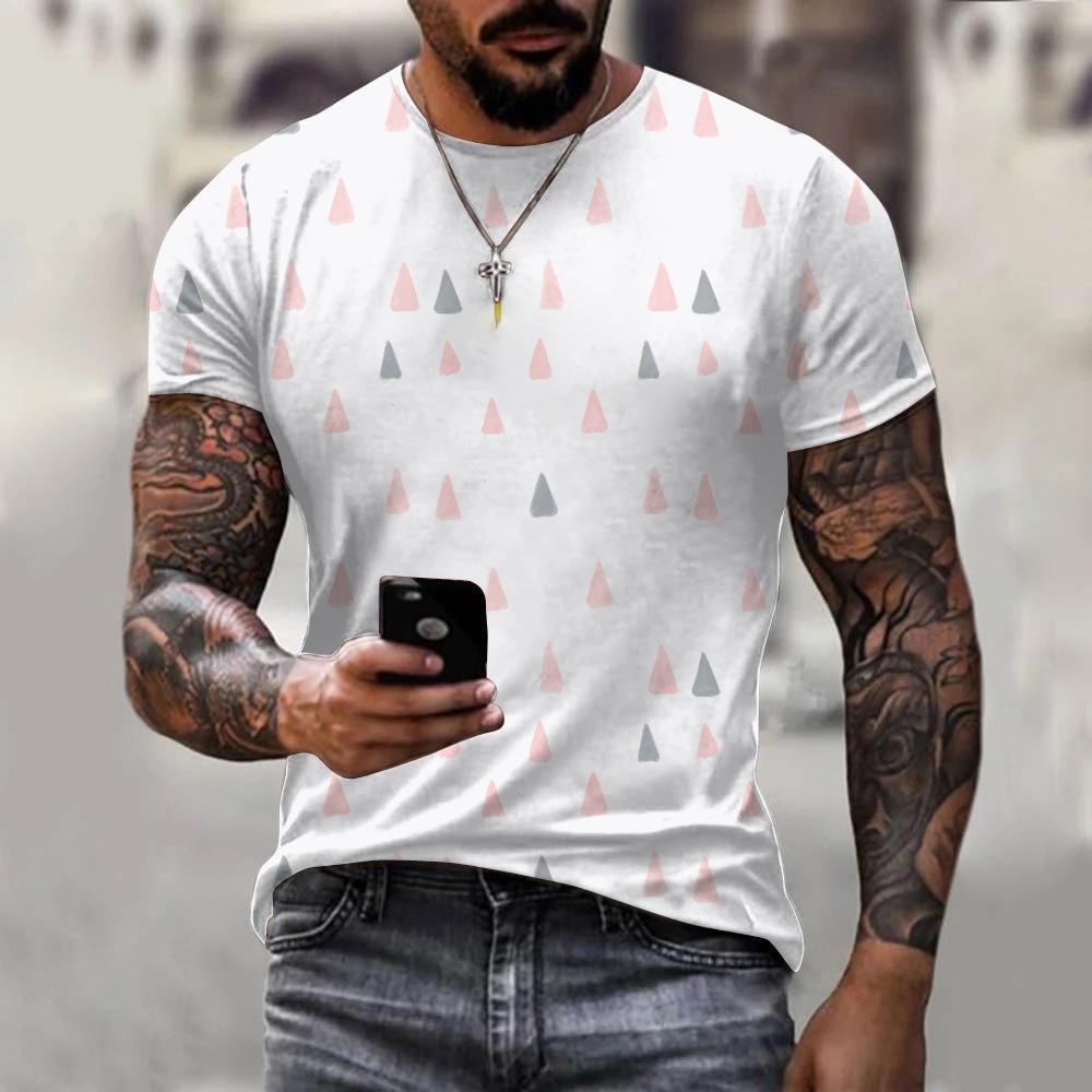 Christmas and summer men's 3D fashionable round neck slim fit T-shirt