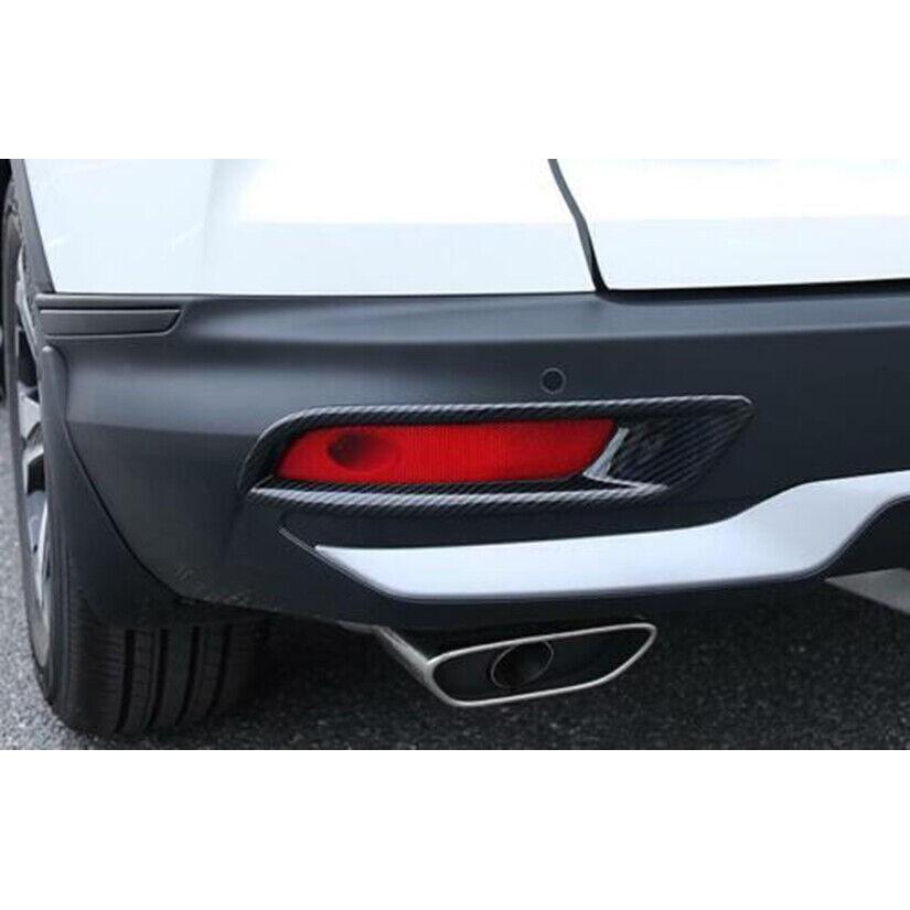 For Honda CR-V 2020-2024 Carbon Fiber Rear Bumper Fog Light Frame Cover Trim 2pc