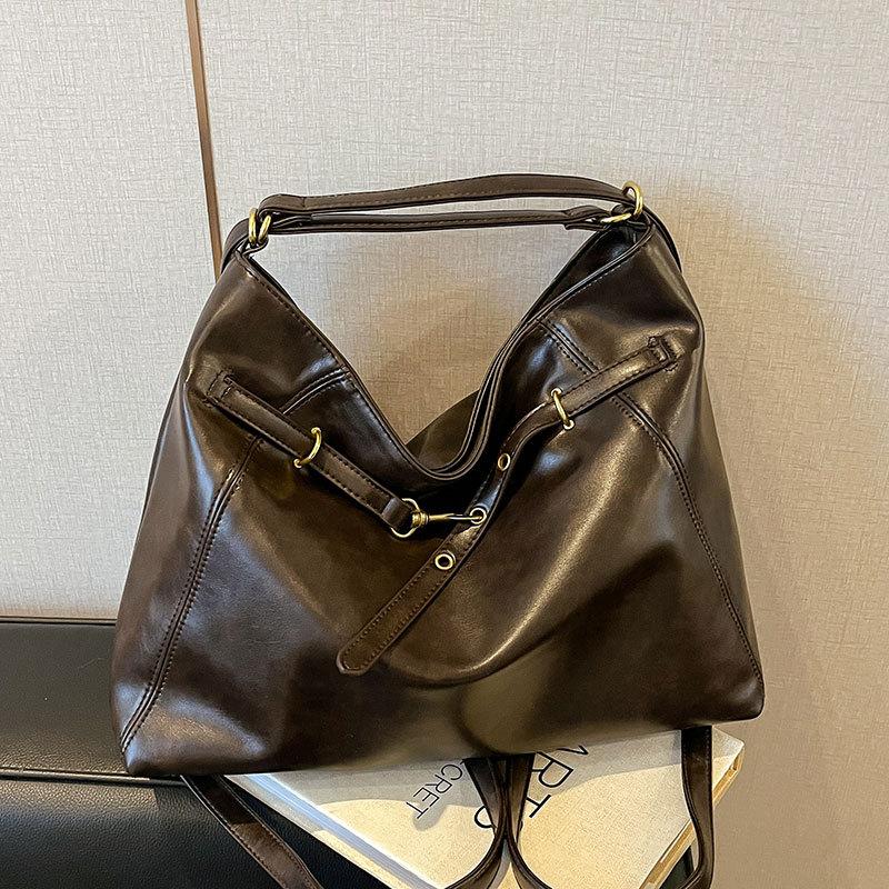 Simple and Large-capacity Multi-back Fato Bag Women's Autumn New Casual Versatile Commuter Solid Color Backpack