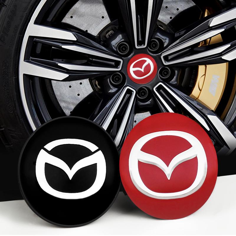 4pcs 60mm Car Wheel Center Cover Hub Cap Auto Decoration Accessories For Mazda 2 3 5 6 323 626 CX3 CX5 CX7 MX5 RX8 Atenza Axela