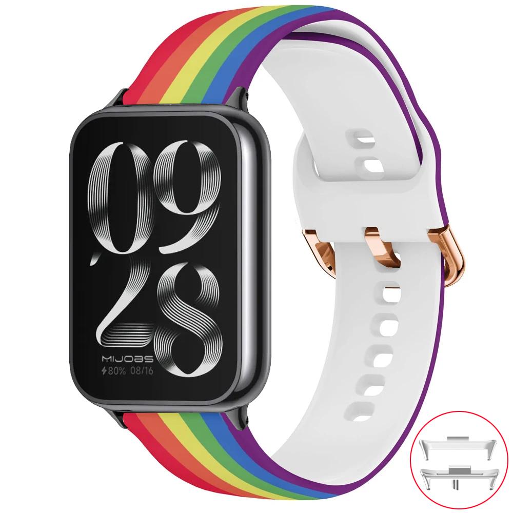 Druckarmband für Xiaomi Mi Band 8 9 Pro MiBand 8 Ersatz Silikon Smartwatch-Armband Armband correa Redmi watch 4 5 6 Armband