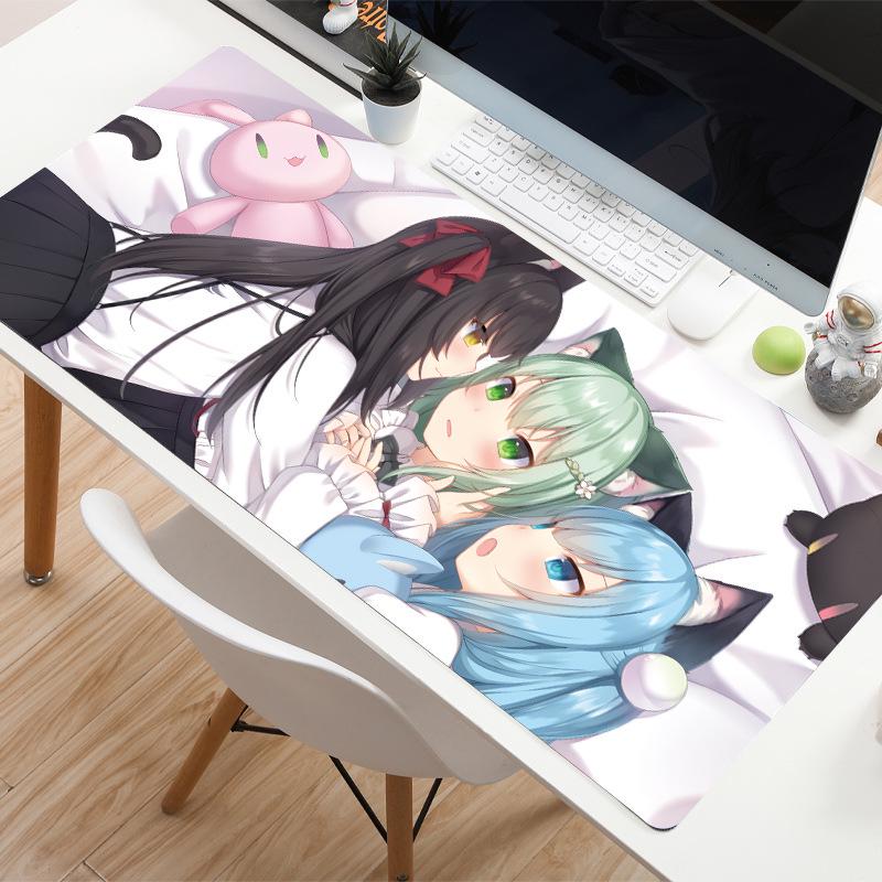 Nekoha Shizuku Extra Large Anime Mouse Pad with Precision Stitched Edges