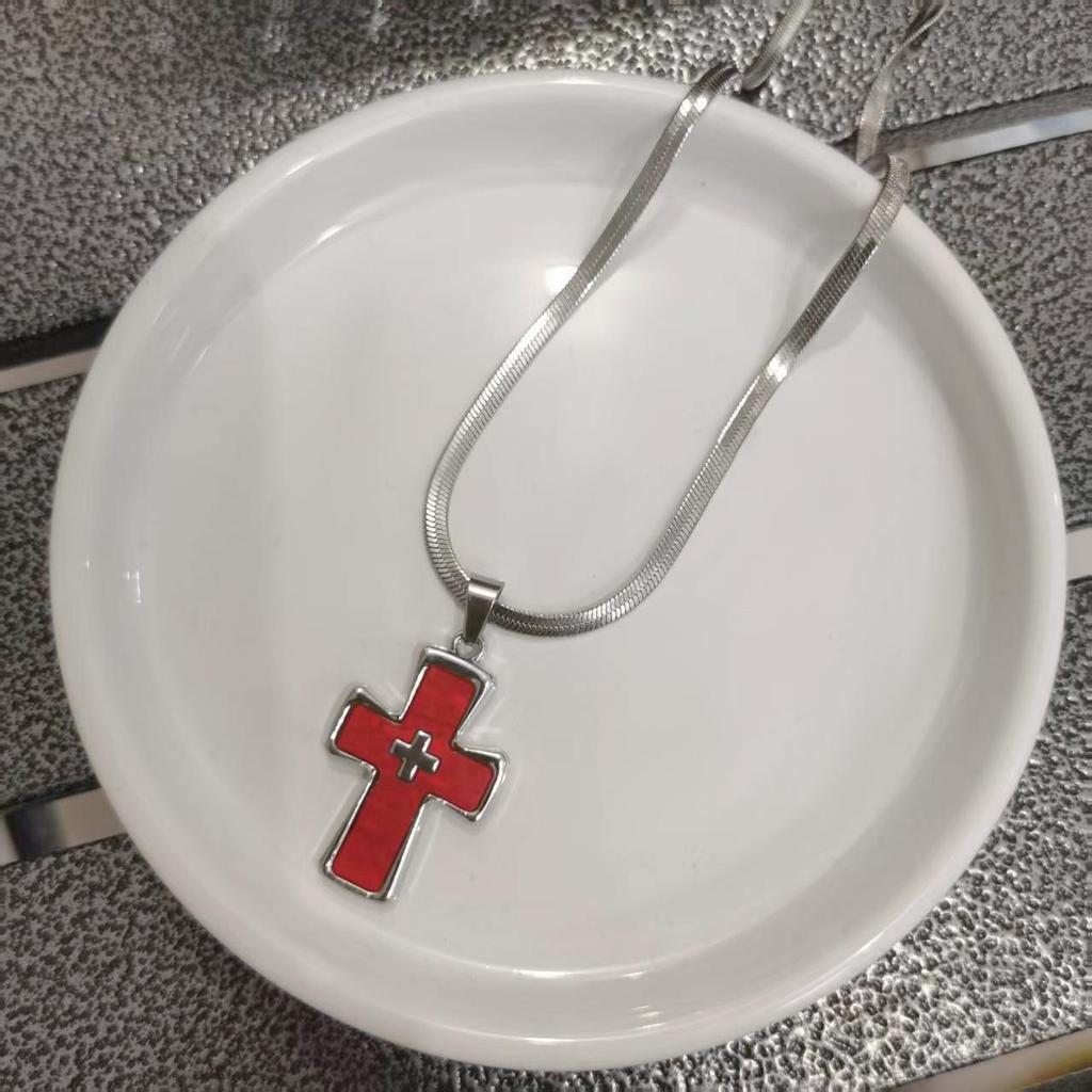 2025 Retro Dark Gothic Cross Necklace for Women - High-End Y2K Fashion Clavicle Chain
