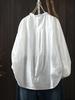 Spring/Summer 2026 Women's Embroidered Cotton Linen Cardigan with Ruffled Collar and Long Sleeves.